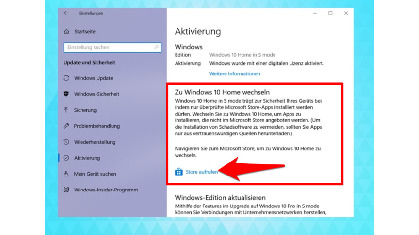 03 Windows 10 - Einstellungen - Aktivierung.